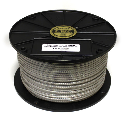 1/8" LWC Replacement Winch Rope - 600 ft. Silver